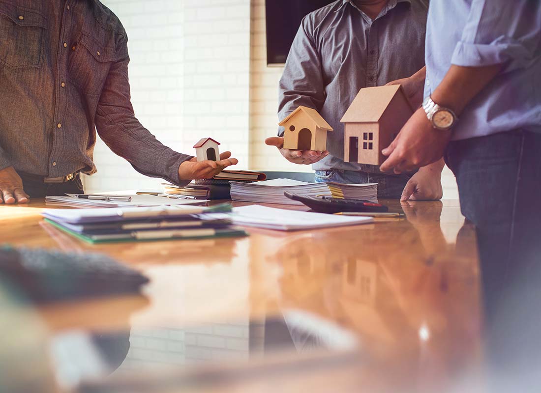 Real Estate Investor Insurance - Business Meetings of Real Estate Brokers and Company Presidents to Select a Model to Build a Housing Estate for Investment Opportunities